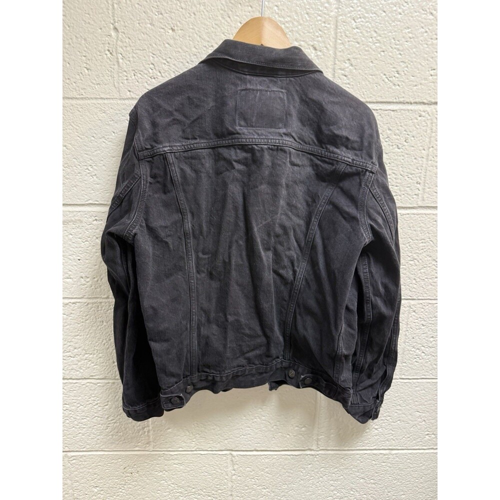 Levi's Denim Jacket Black Jean Large Mens - Picture 6 of 10